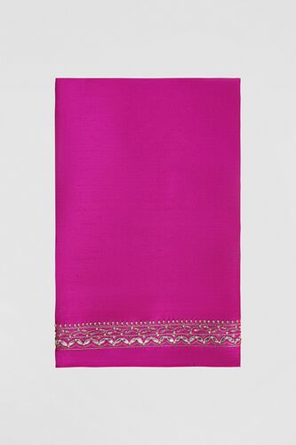 Anushna Handcrafted Badla Georgette Saree, Hot Pink, image 4